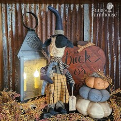 Sheep Wanda The Witch Doll Holding Crow - 21"