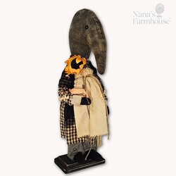 Primitive Crow Doll Luanne with Sunflower - 16.5"
