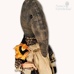 Primitive Crow Doll Luanne with Sunflower - 16.5"