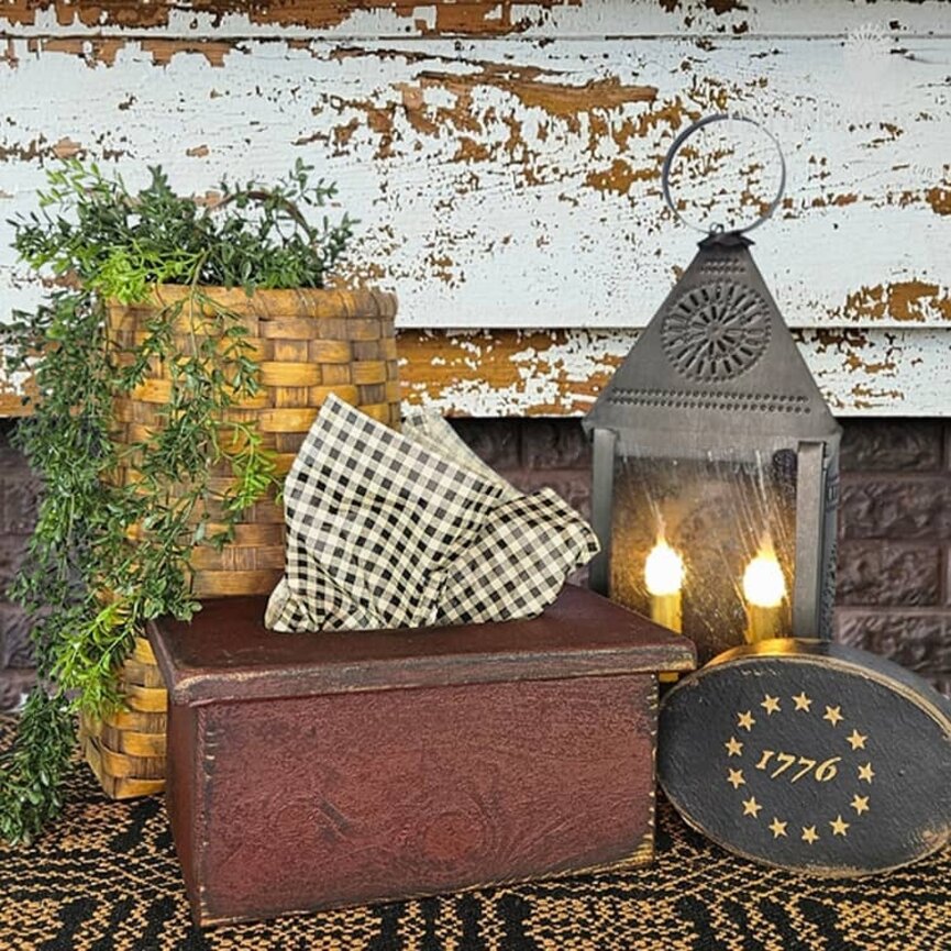 Tissue Box Wooden Distressed - 12" x 5.75" x 7.25"