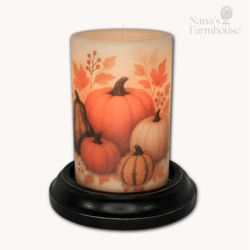 Fall Pumpkins & Gourds Candle Sleeve - Antique Vanilla