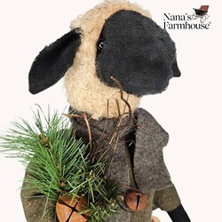 Camille Sheep Girl with Greenery - 16"