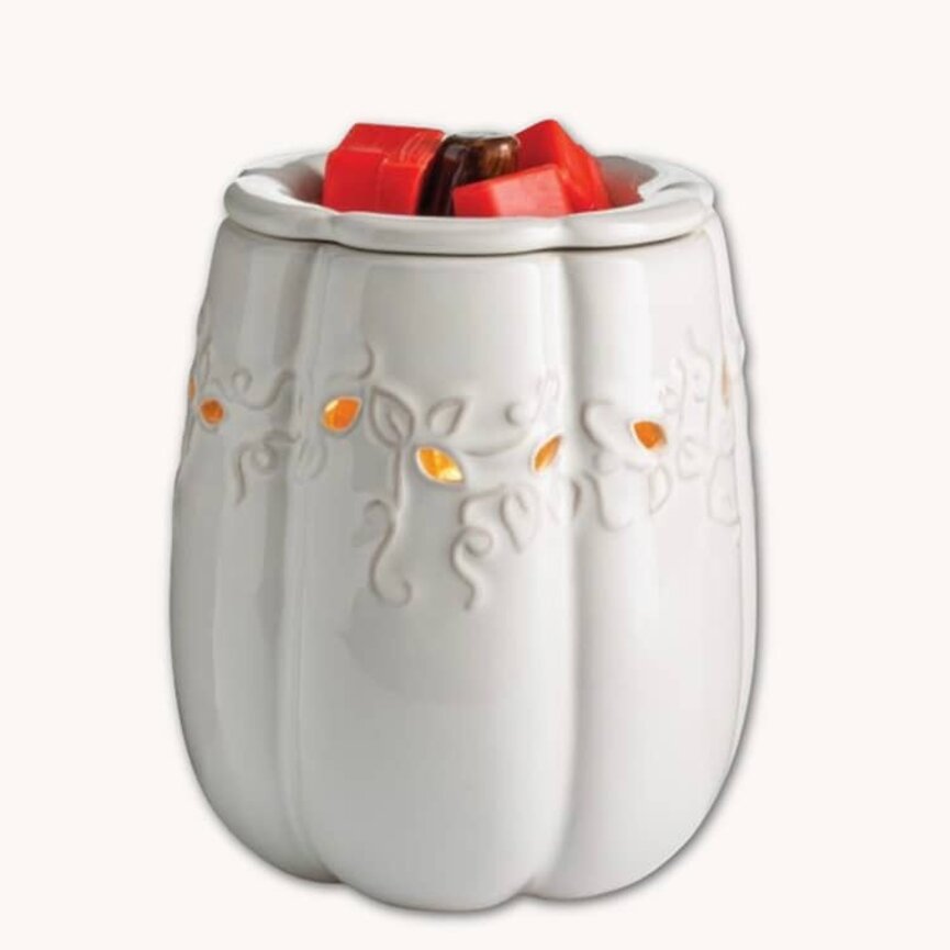 White Pumpkin Illumination Fragrance Warmer - 8.8" x 4.6"
