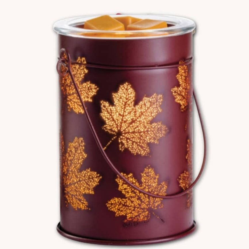 Fall Leaves Vintage Style Bulb Illumination Fragrance Warmer - 6.2" x 4.1"