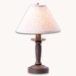 Butcher Lamp with Ivory Linen Shade