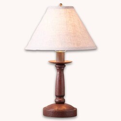 Butcher Lamp with Ivory Linen Shade