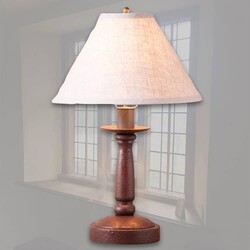 Butcher Lamp with Ivory Linen Shade