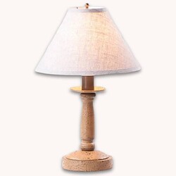 Butcher Lamp with Ivory Linen Shade
