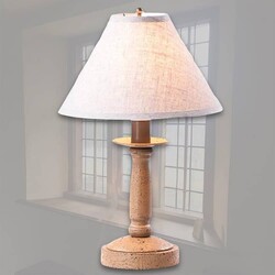 Butcher Lamp with Ivory Linen Shade