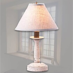 Butcher Lamp with Ivory Linen Shade