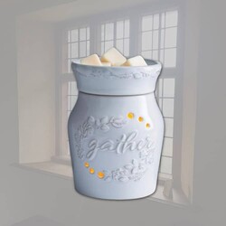 Gather Illumination Fragrance Warmer White - 8.8" x 4.6"