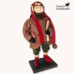 Bernard The Elf with List & Mallet - 18"