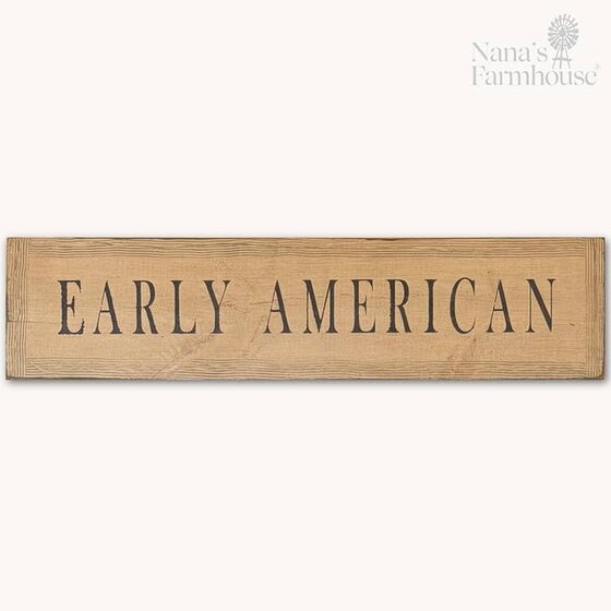 Early American Combed Wooden Sign