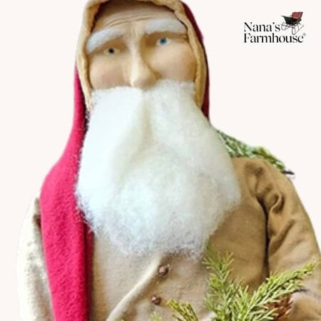 Santa with Greenery in Bag