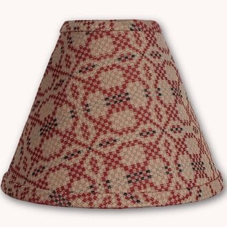 Kendall Jacquard Red Clip Lampshade 12"