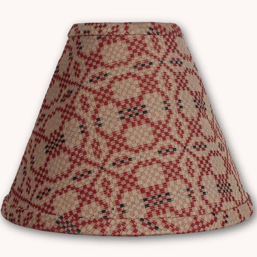 Kendall Jacquard Red Clip Lampshade 12 Dia