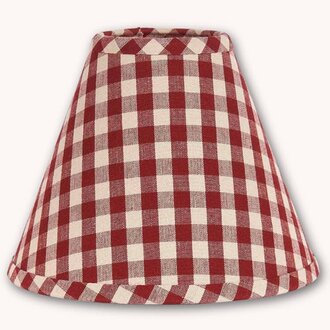 Heritage House Check Red Clip Lampshade 12"