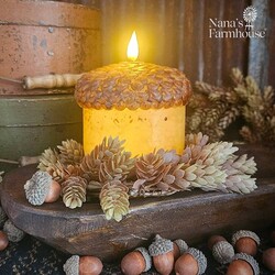 Glo Acorn Candle 4.5 T x 4.25 Dia