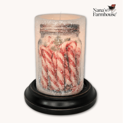 Candy Cane Jar Candle Sleeve - Gum Drop