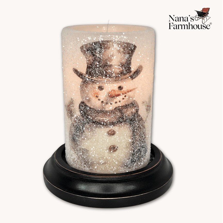 Big Chill Snowman Candle Sleeve - Gumdrop