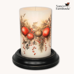 Ornament Garland Candle Sleeve - Vanilla
