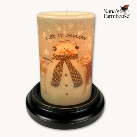 Forever Friends Snowmen Candle Sleeve Antique Vanilla