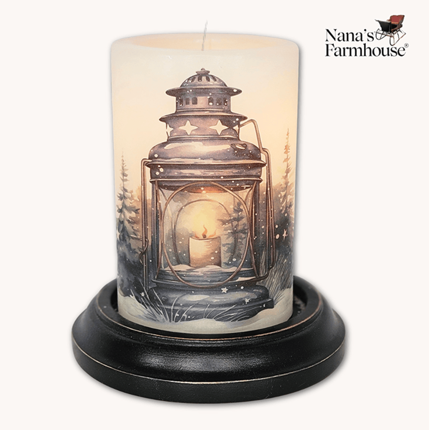 Winter Woods Lantern Candle Sleeve Vanilla