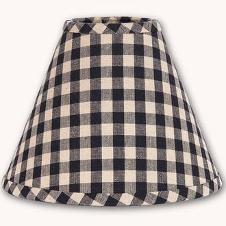 Heritage House Black Check Lampshade - 12"