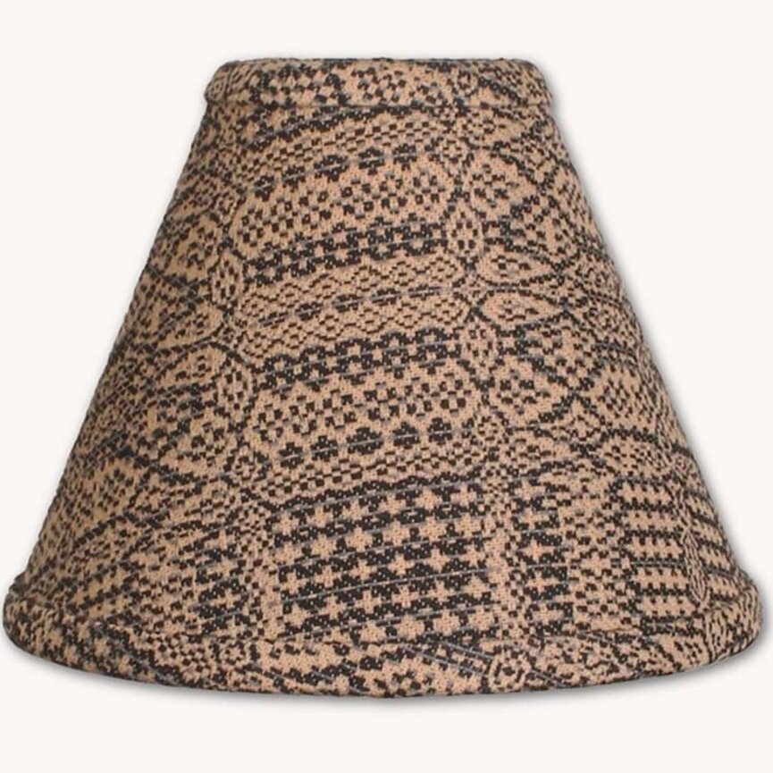 Birmingham Jacquard Black Nutmeg Clip Lampshade - 12"
