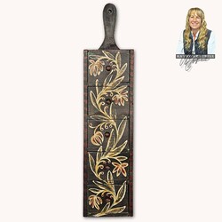 Kathy Graybill Hand Painted Antique Five Drawer Wall Box - 21.25" x 5" x 4"