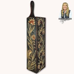 Kathy Graybill Hand Painted Antique Five Drawer Wall Box - 21.25" x 5" x 4"