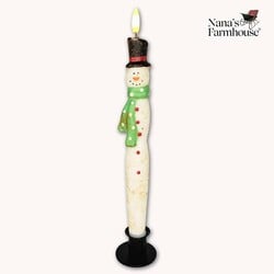 GLO Snowman Battery Operated Taper - 11.5"