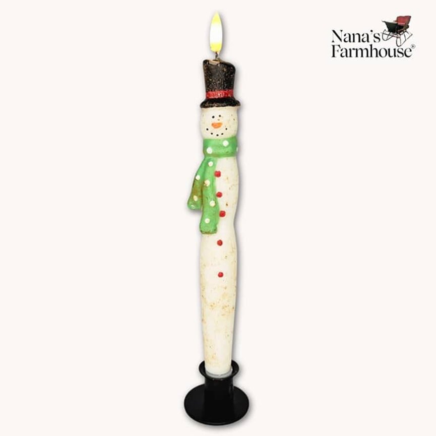 GLO Snowman Battery Operated Taper - 11.5"