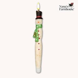 GLO Snowman Battery Operated Taper - 11.5"