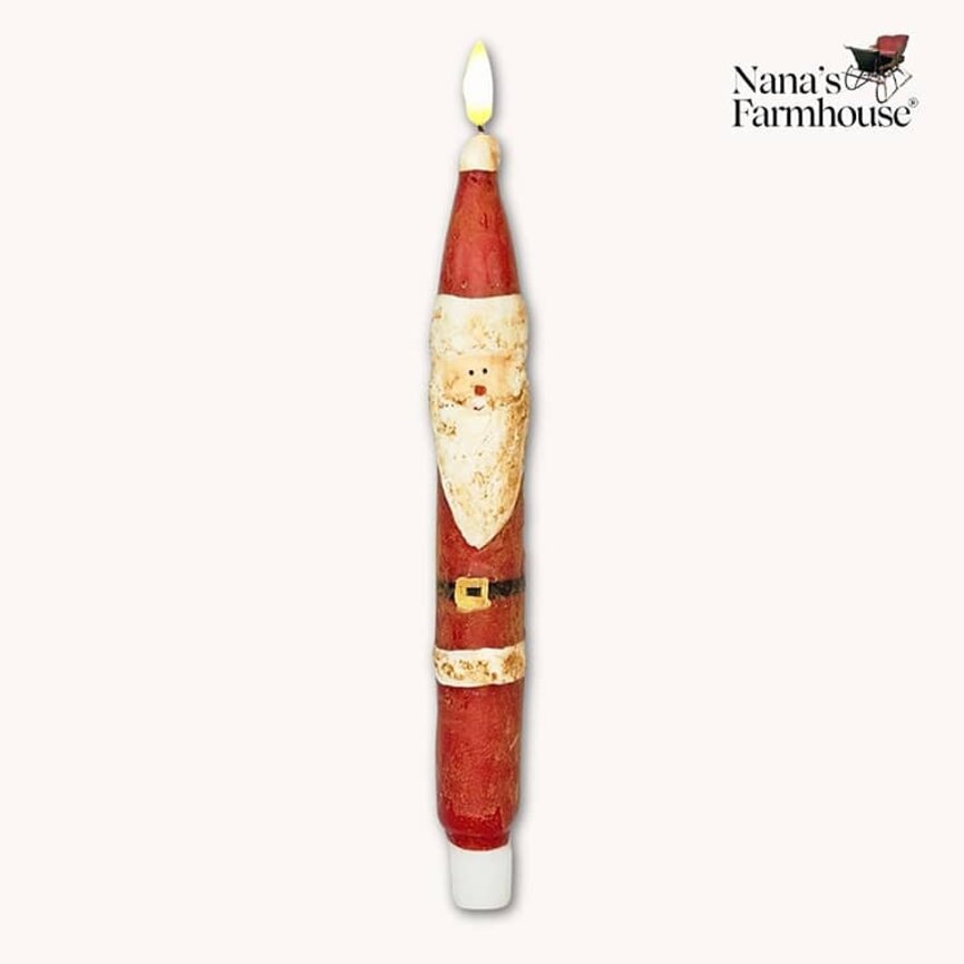 GLO Santa Battery Operated Taper - 11.5"
