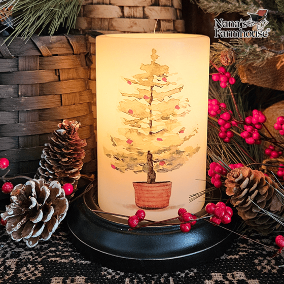 Christmas Tree Candle Sleeve - Vanilla