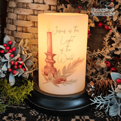 Jesus Light of the World Candle Sleeve Vanilla