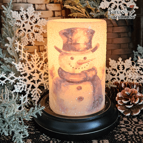 Big Chill Snowman Candle Sleeve Gumdrop