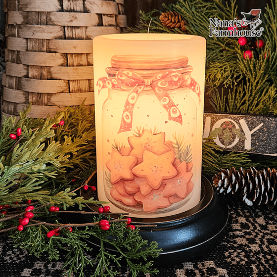 Santa's Cookie Jar Vanilla Candle Sleeve
