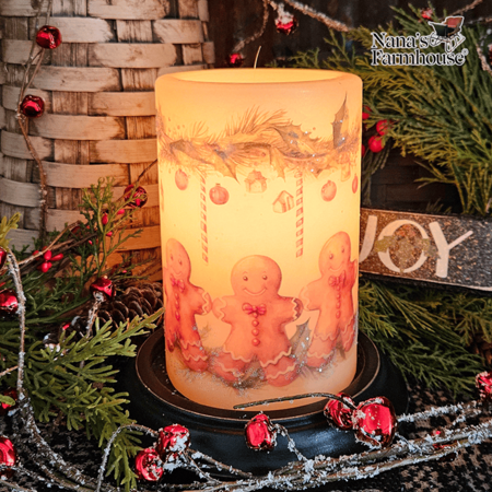 Gingy Mint & Friends Candle Sleeve Antique Vanilla