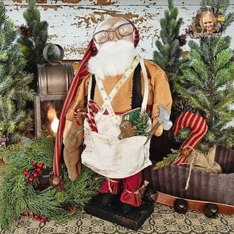 Santa Workshop Doll with Glasses