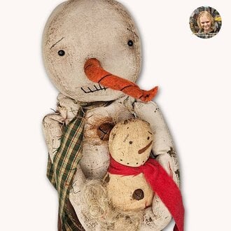 Sam Snowman Doll with Baby