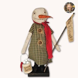 Sandy Snow Lady Doll with Snow Friends Flag & Bucket Snowballs - 19"