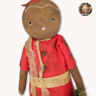 Mrs. Gingerbread Doll with Cookies For Sale Bag