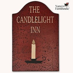Tavern Sign The Candlelight Inn Shelf Sitter - 9" x 6"