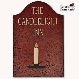 The Candlelight Inn Tavern Sign Shelf Sitter