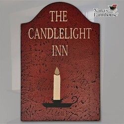 Tavern Sign The Candlelight Inn Shelf Sitter - 9" x 6"