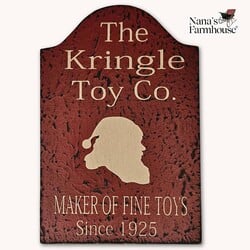Tavern Sign The Kringle Toy Co Shelf Sitter Red Black - 9" x 6"