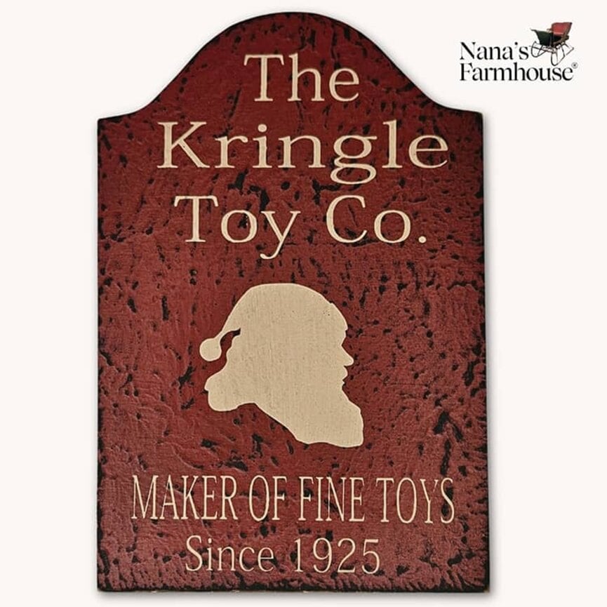 Tavern Sign The Kringle Toy Co Shelf Sitter Red Black - 9" x 6"