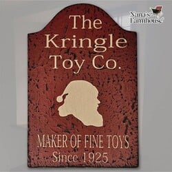 Tavern Sign The Kringle Toy Co Shelf Sitter Red Black - 9" x 6"